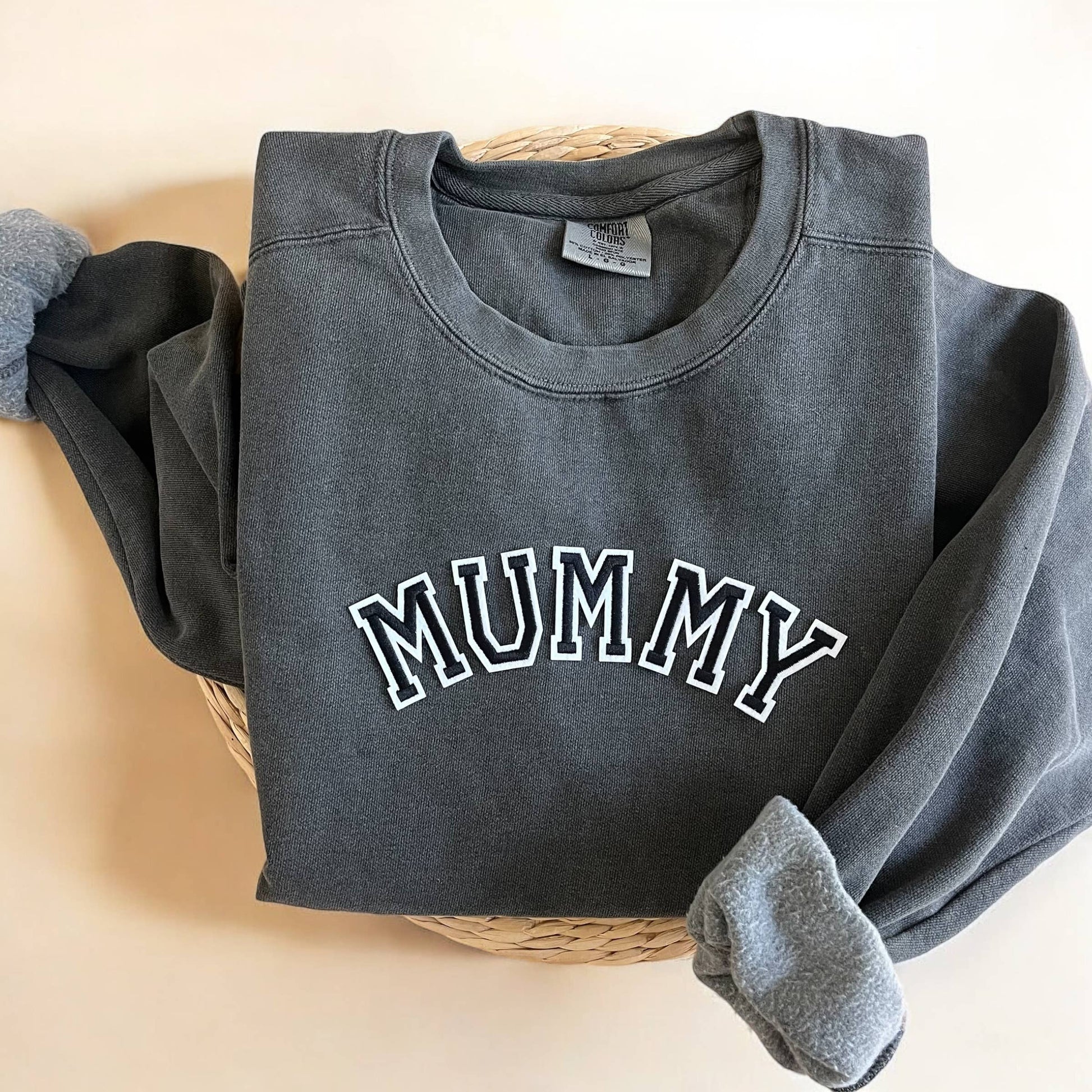 Comfort Colors Mummy Sweatshirt, Mama Halloween Sweatshirt Unisex T-shirt, Sweatshirt, Hoodie, Long Sleeve Tee - T-Shirt, Sweatshirt, Hoodie