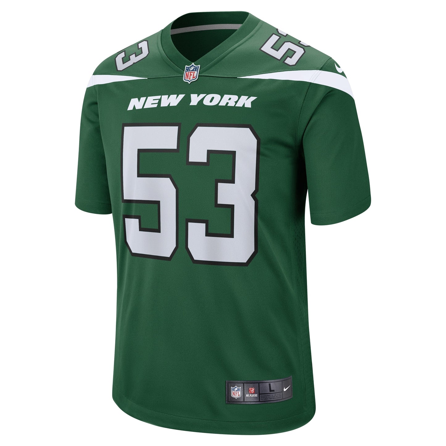 Zaire Barnes New York Jets Game Jersey - Gotham Green football jersey product view 2