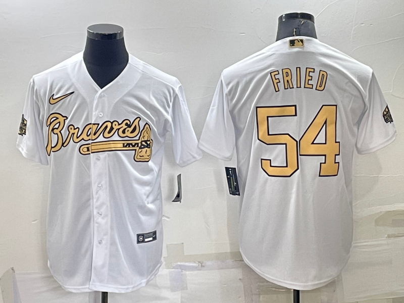 Men's Atlanta Braves Max Fried #54 White Stitched Jersey baseball jersey product view 1