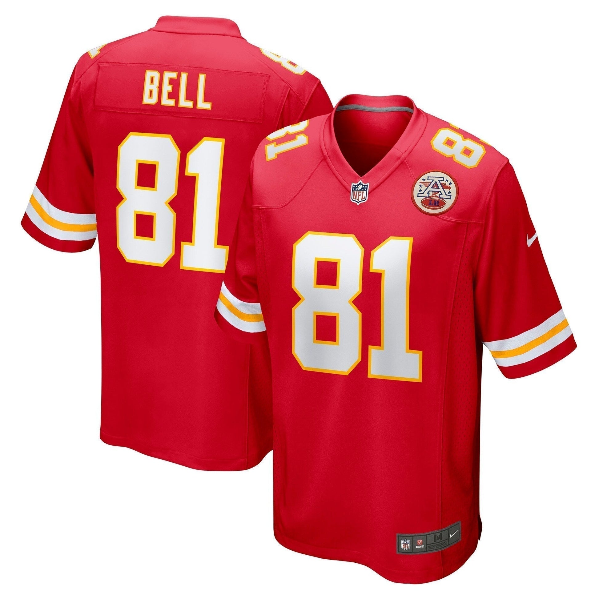Blake Bell Kansas City Chiefs Game Jersey - Red football jersey product view 1