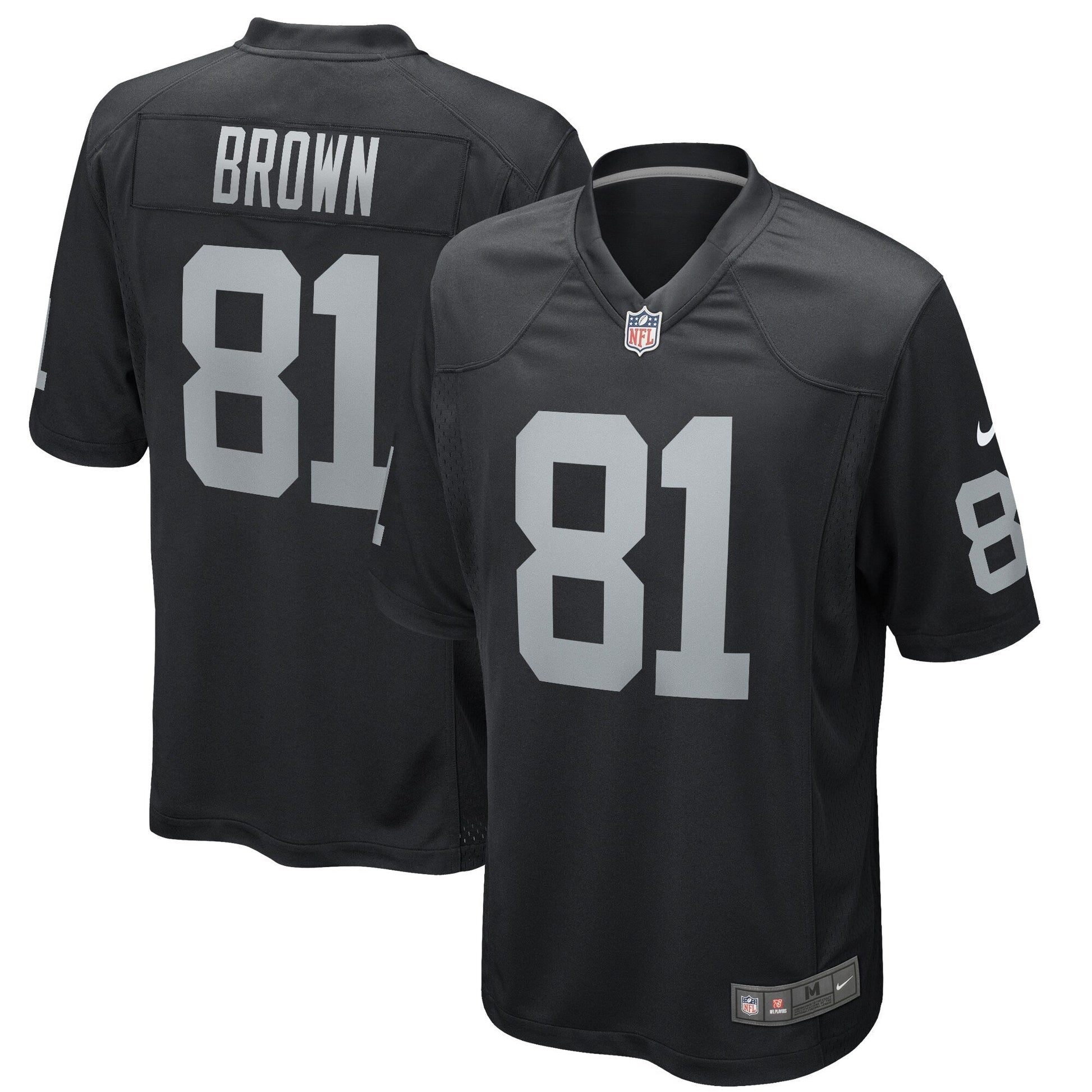 Tim Brown Las Vegas Raiders Game Retired Jersey - Black football jersey product view 1