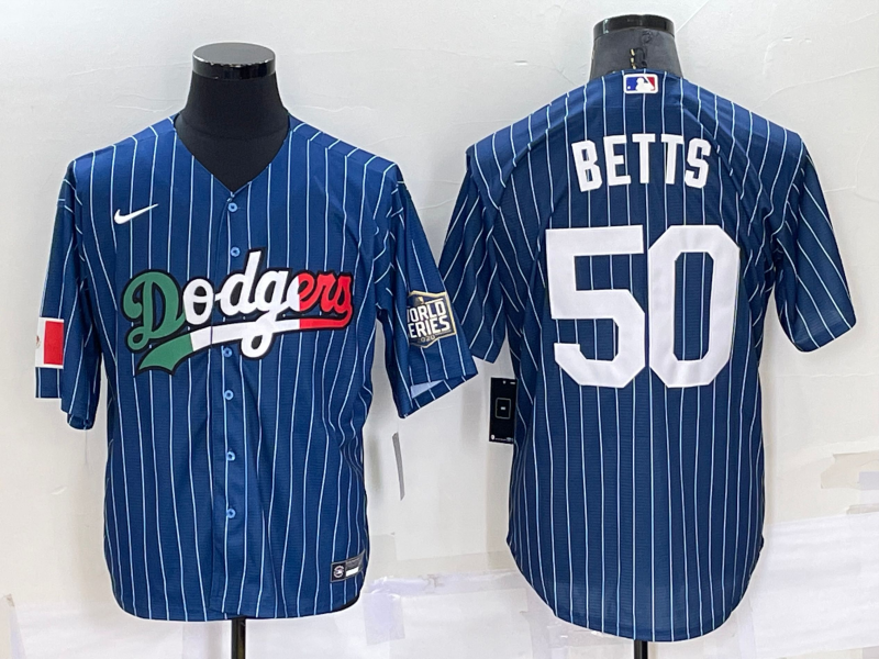 Men's Los Angeles Dodgers Mookie Betts Blue Stitched Baseball Jersey baseball jersey product view 1