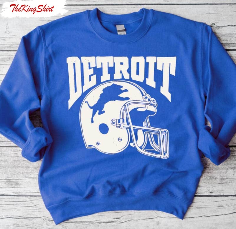 Vintage Detroit Lions Sweatshirt  Unisex Football Sweatshir Unisex T-shirt, Sweatshirt, Hoodie, Long Sleeve Tee - T-Shirt, Sweatshirt, Hoodie