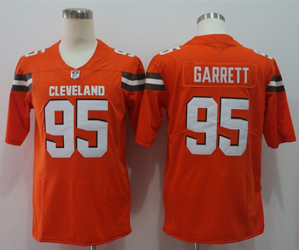 Men's Cleveland Browns Myles Garrett #95 Orange Game Player Jersey1 football jersey product view 1