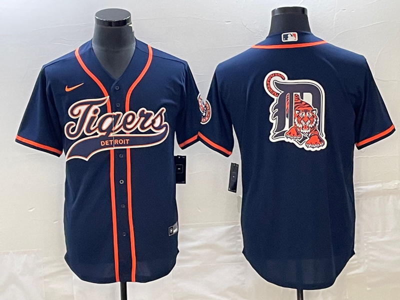 Men's Detroit Tigers Navy Replica Jersey1 Joint Edition baseball jersey product view 1