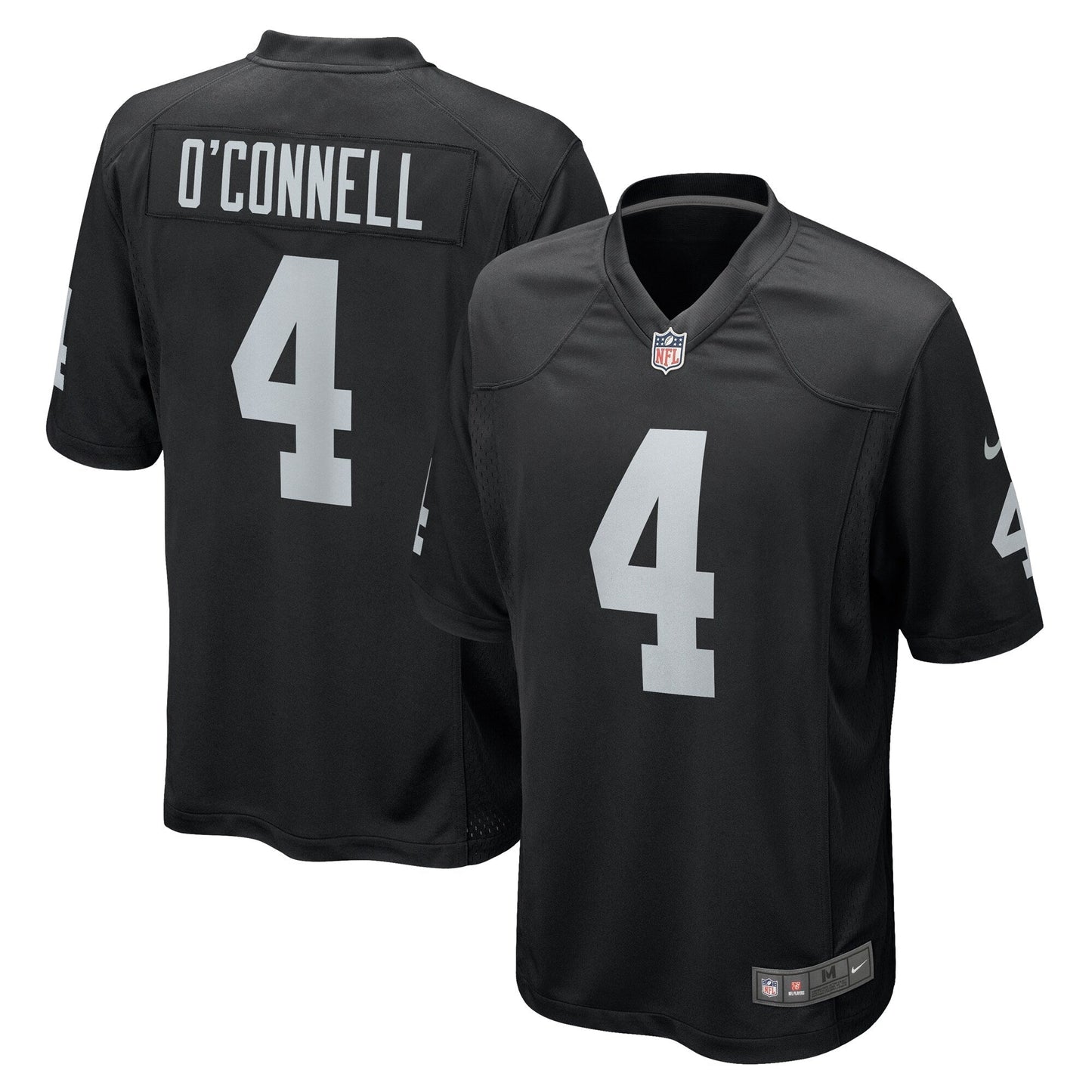 Aidan O'Connell Las Vegas Raiders Game Jersey - Black football jersey product view 1
