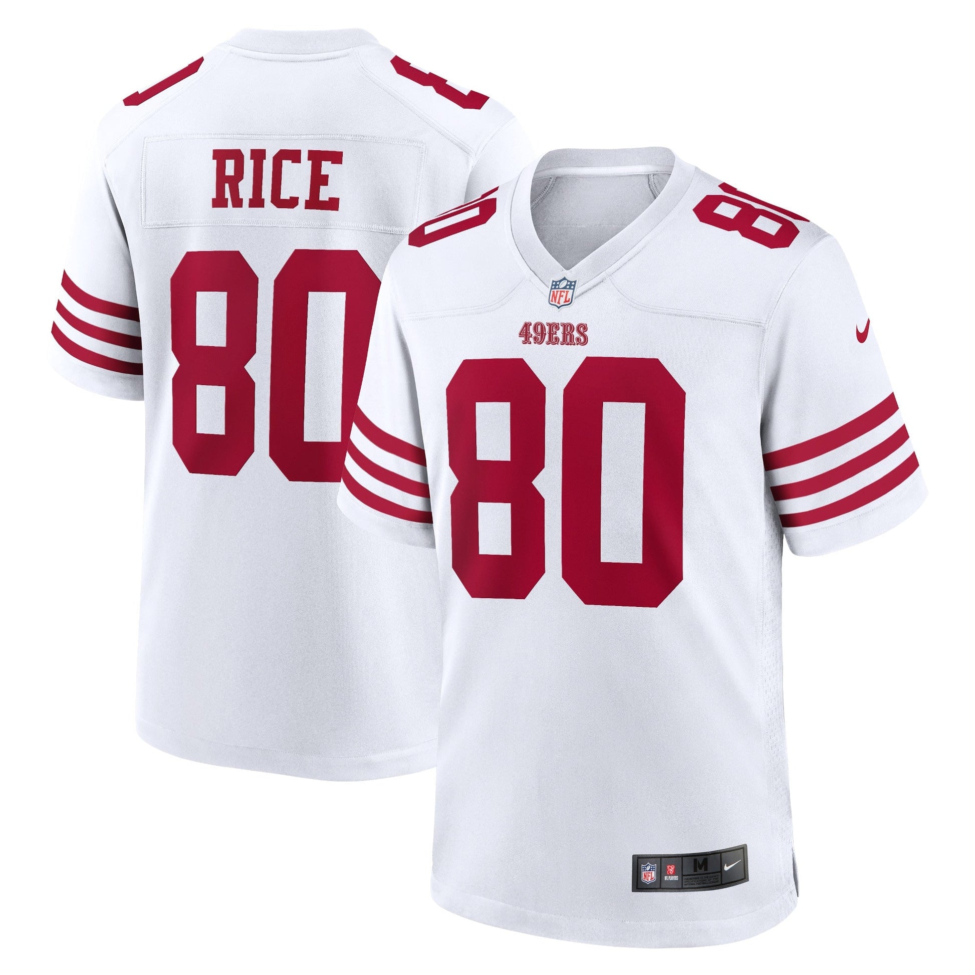 Jerry Rice San Francisco 49ers Retired Game Jersey - White football jersey product view 1