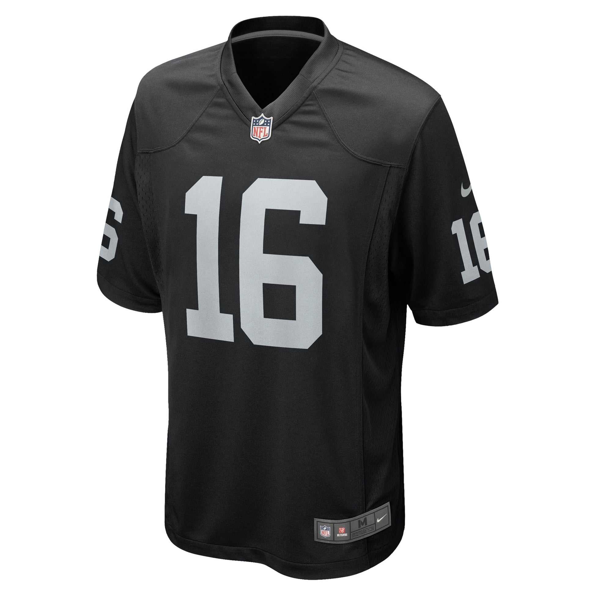 Jakobi Meyers Las Vegas Raiders Game Jersey - Black football jersey product view 2