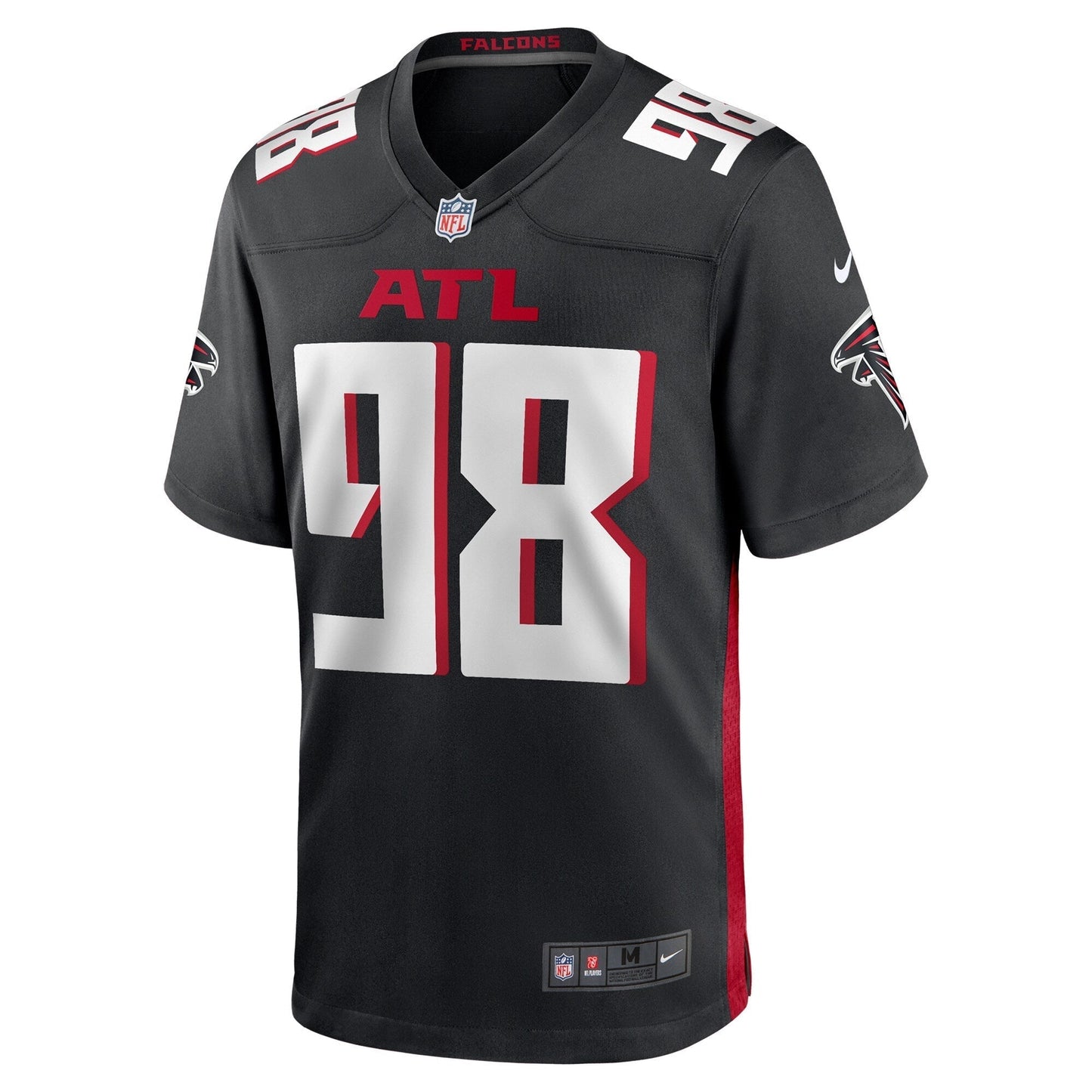 Ruke Orhorhoro Atlanta Falcons Team Game Jersey - Black football jersey product view 2