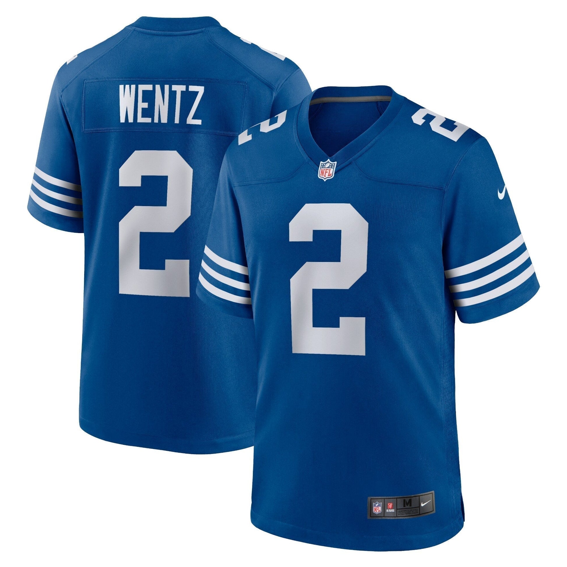 Men's Carson Wentz Royal Indianapolis Colts Alternate Game Jersey football jersey product view 1