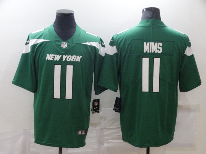 Men's New York Jets Denzel Mims Green Game Jersey football jersey product view 1