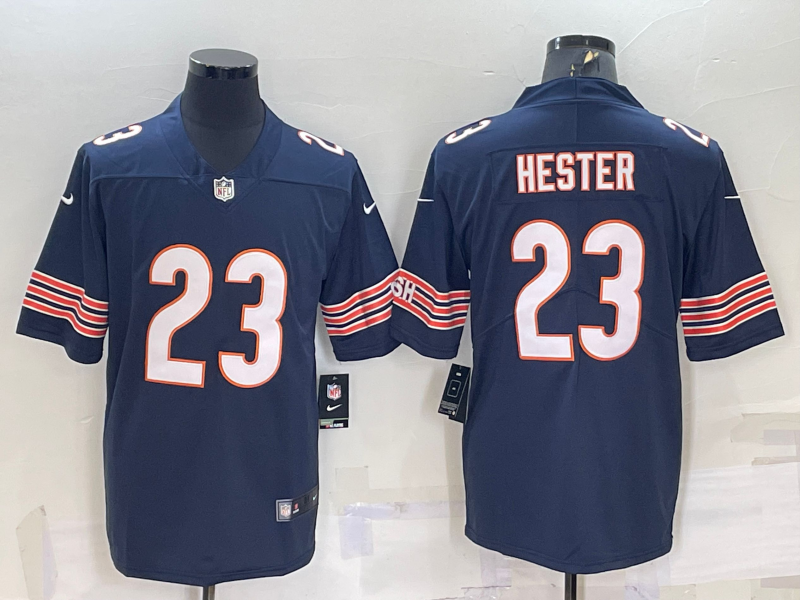 Men's Chicago Bears Devin Hester Navy Game Jersey football jersey product view 1