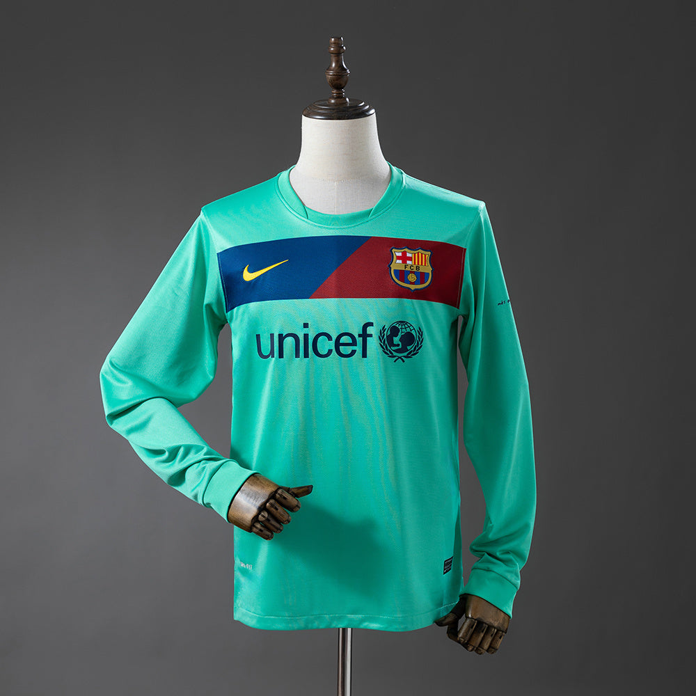 Barcelona 10/11 Away Long Sleeve Retro Jersey sports jersey product view 1
