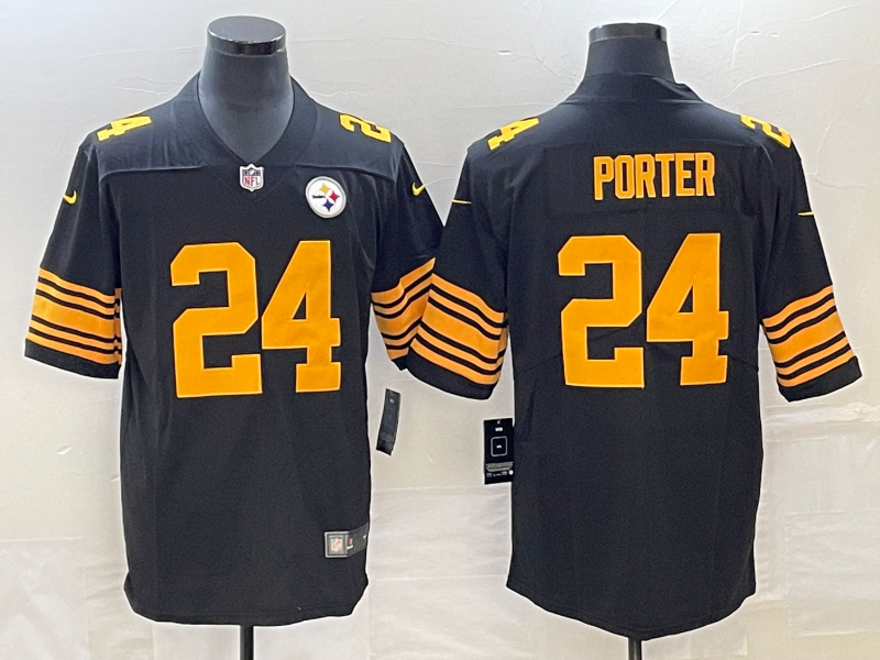Men's Pittsburgh Steelers Joey Porter Jr. Black Game Player Jersey football jersey product view 1