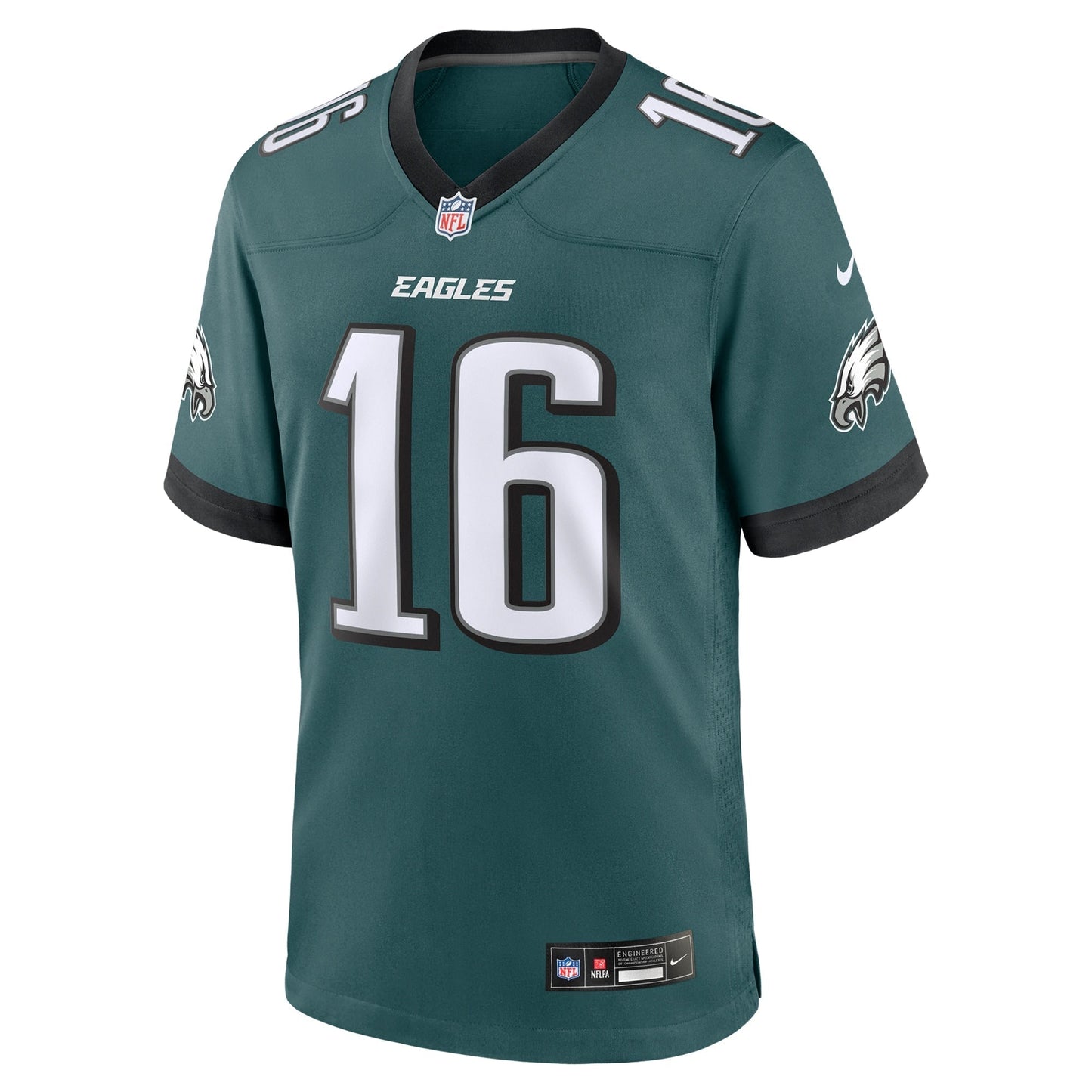 Tanner McKee Philadelphia Eagles Team Game Jersey - Midnight Green football jersey product view 2