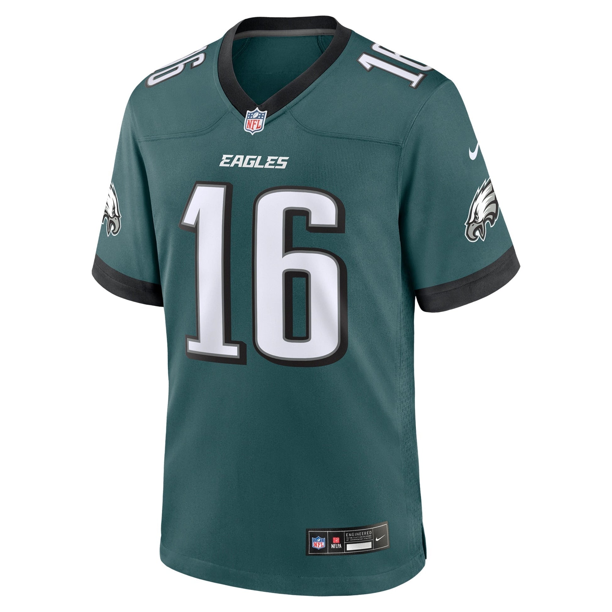 Tanner McKee Philadelphia Eagles Team Game Jersey - Midnight Green football jersey product view 2