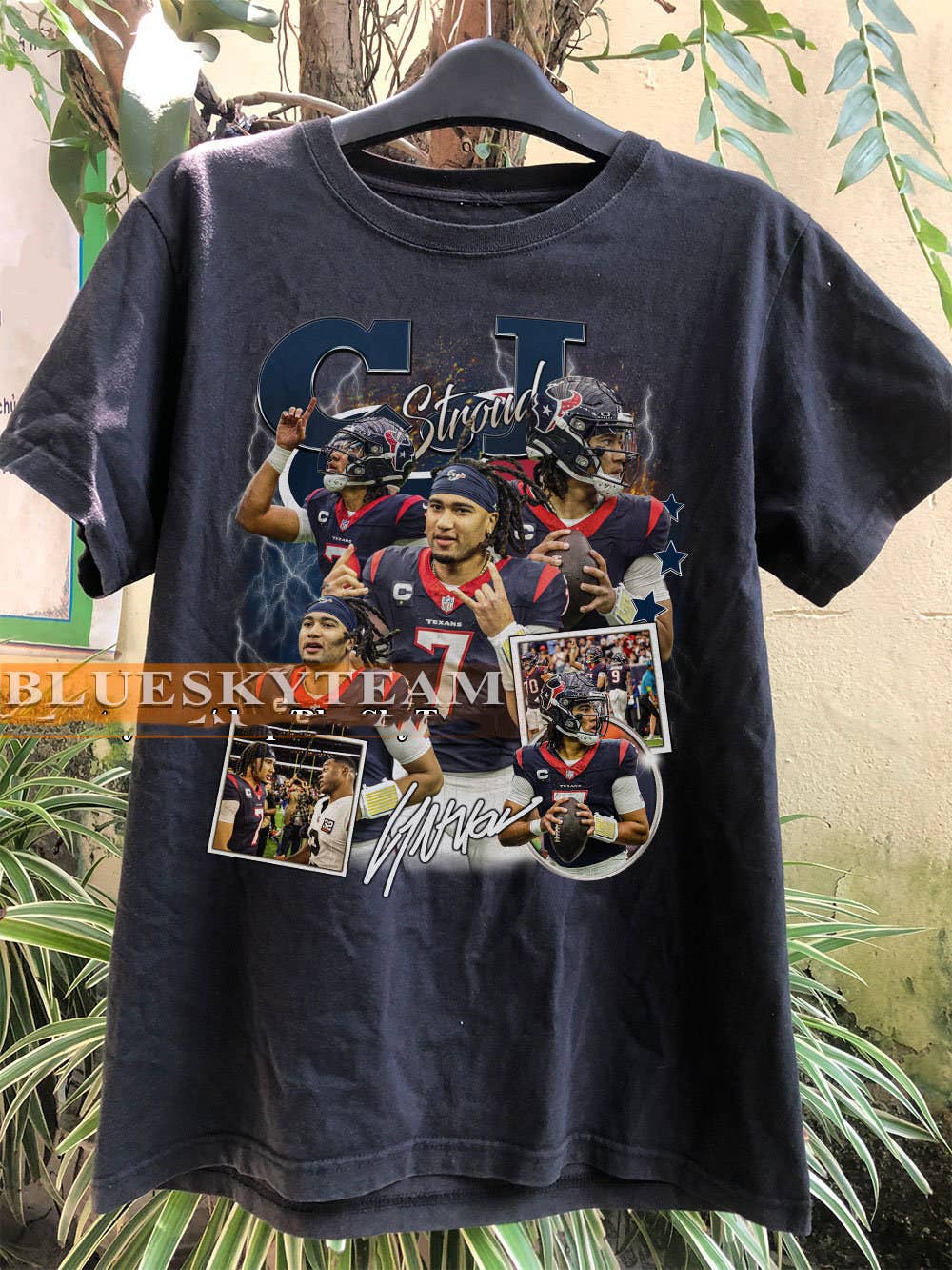 Cj Stroud Vintage 90s Retro Bootleg Football Tee Unisex T-shirt, Sweatshirt, Hoodie, Long Sleeve Tee - T-Shirt, Sweatshirt, Hoodie