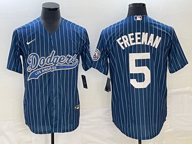 Men's Los Angeles Dodgers Freddie Freeman Blue Player Jersey Joint Edition baseball jersey product view 1
