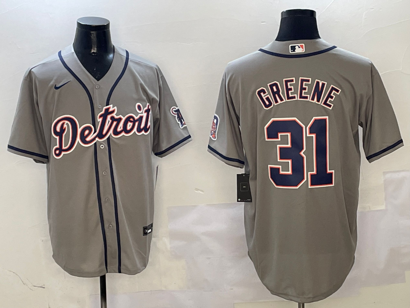 Men's Detroit Tigers Riley Greene Gray Replica Player Jersey baseball jersey product view 1