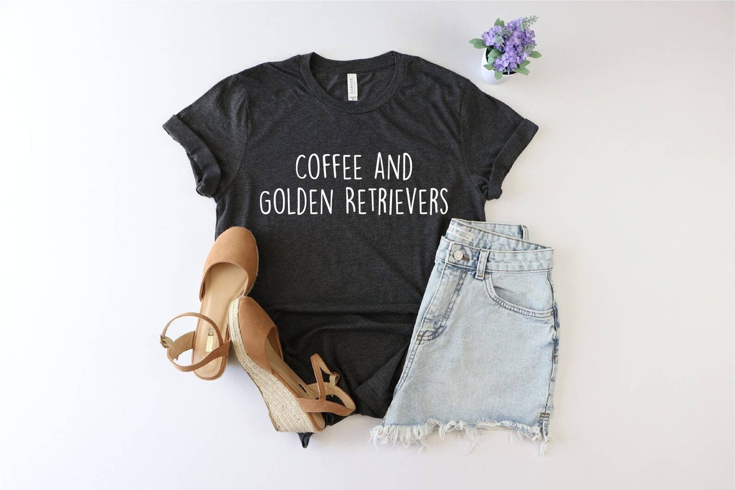 Coffee and Golden Retrievers T-Shirt Unisex T-shirt, Sweatshirt, Hoodie, Long Sleeve Tee - T-Shirt, Sweatshirt, Hoodie