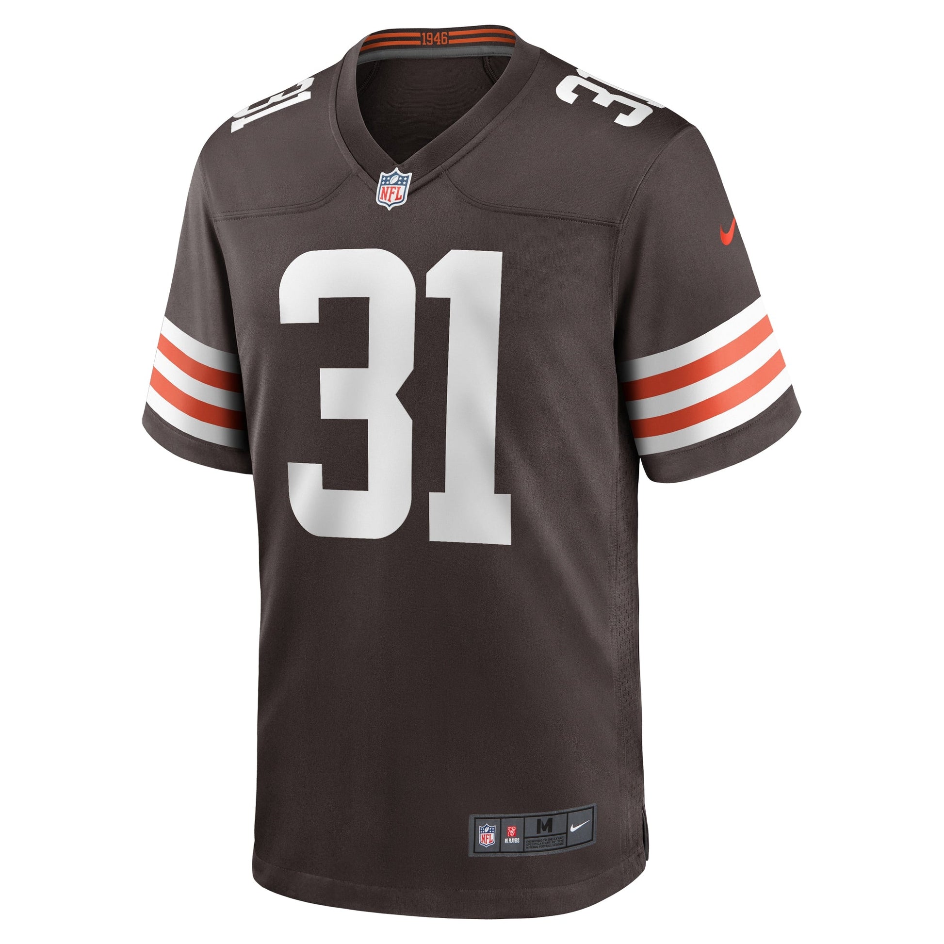 Deon Jackson Cleveland Browns Game Jersey - Brown football jersey product view 2