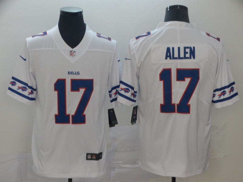 Men's Buffalo Bills #17 Josh Allen White Game Jersey1 football jersey product view 1