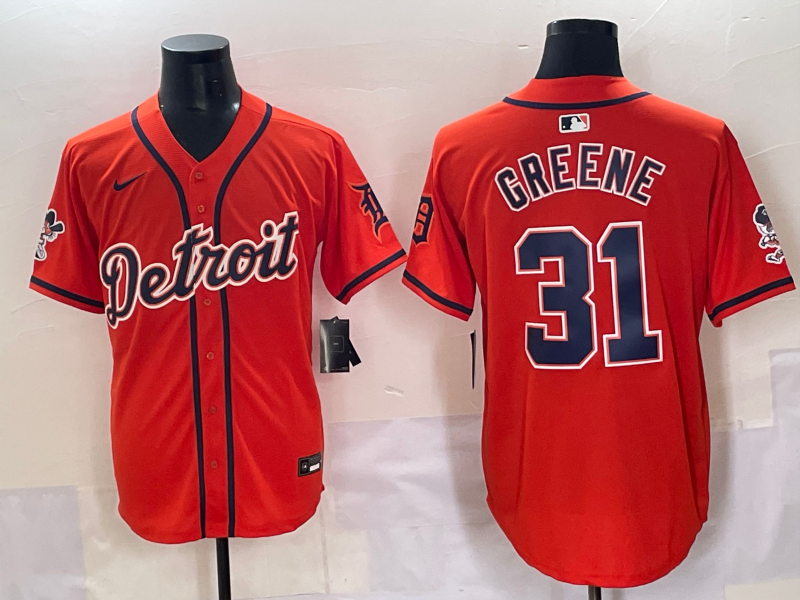 Men's Detroit Tigers Riley Greene #31 Orange Limited Player Jersey baseball jersey product view 1