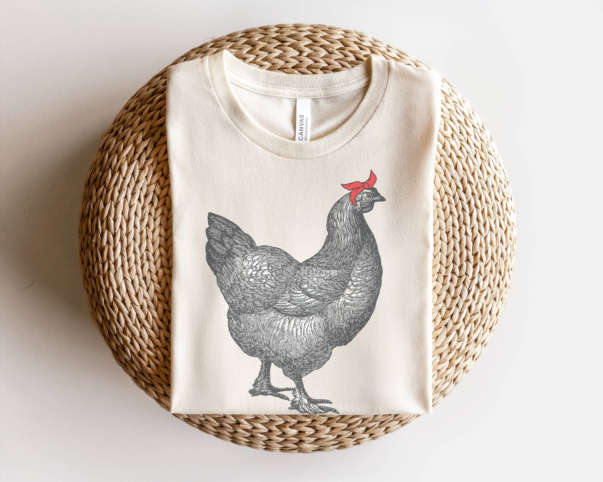 Chicken with Bandana Graphic Tee | Women's Western Tees Farm Unisex T-shirt, Sweatshirt, Hoodie, Long Sleeve Tee - T-Shirt, Sweatshirt, Hoodie