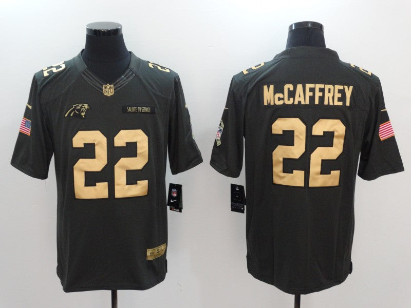 Men's Carolina Panthers Christian McCaffrey #22 Black Alternate Player Game Jersey1 football jersey product view 1