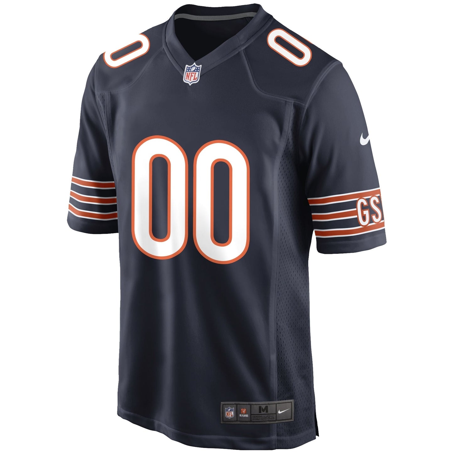 Chicago Bears Custom Game Jersey - Navy football jersey product view 2