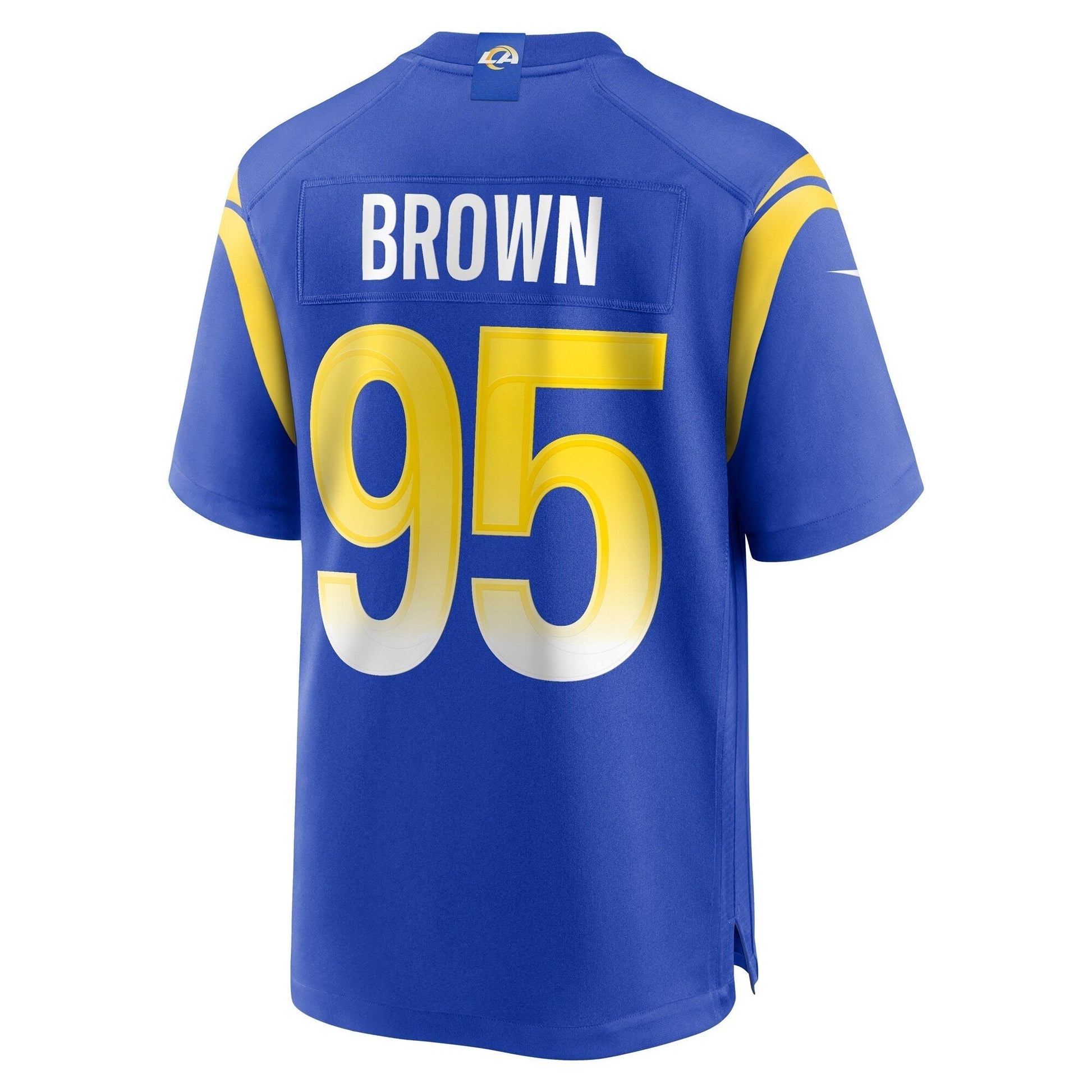 Bobby Brown III Los Angeles Rams Team Game Jersey - Royal football jersey product view 3