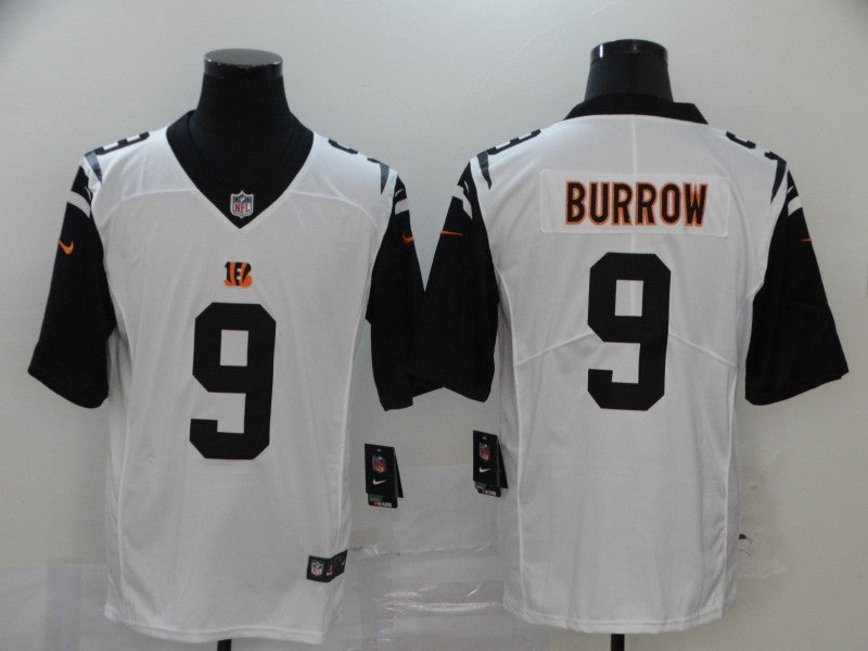 Men's Cincinnati Bengals Joe Burrow #9 White Game Jersey1 football jersey product view 1