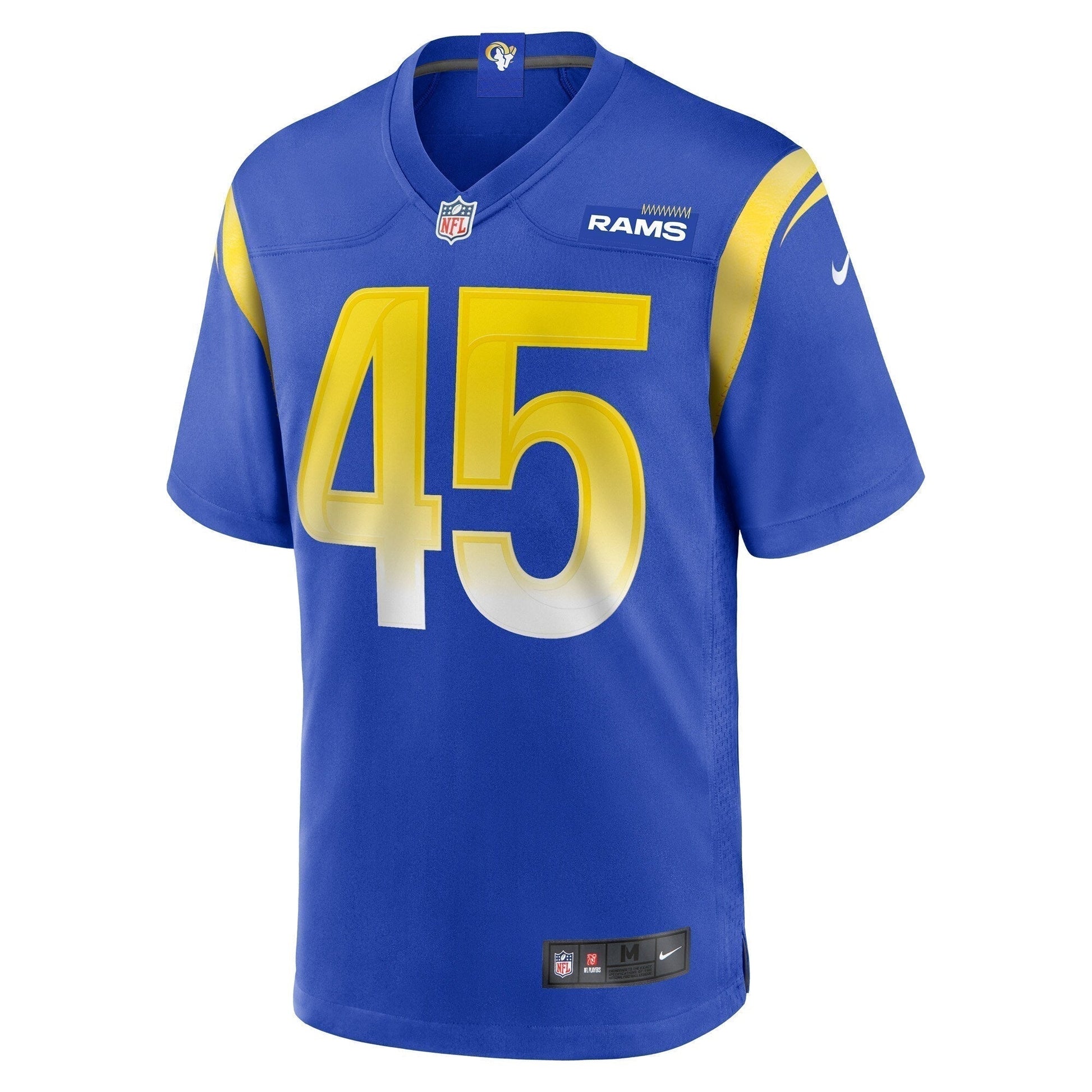Neal Johnson Jr Los Angeles Rams Game Jersey - Royal football jersey product view 2