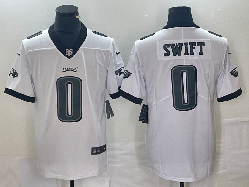 Men's Philadelphia Eagles D'Andre Swift White Game Jersey football jersey product view 1