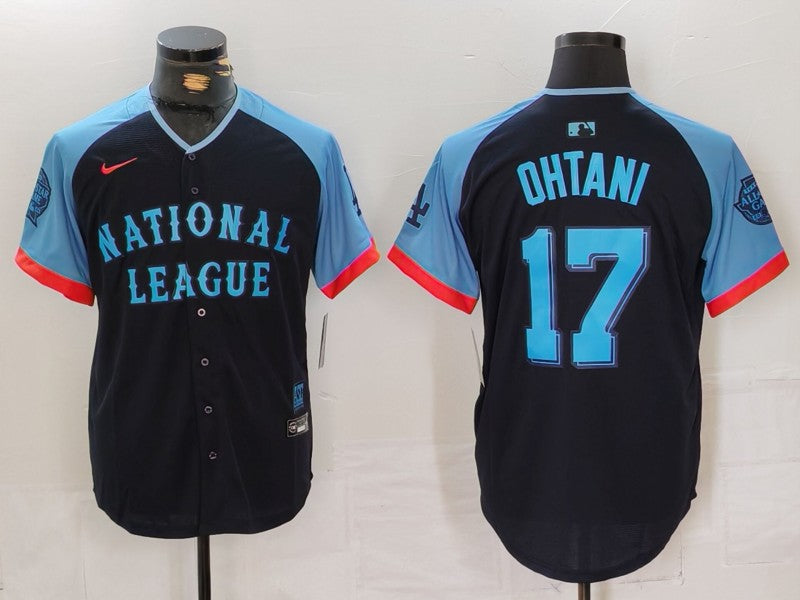 Men's National League Shohei Ohtani Navy 2024 MLB All-Star Game Limited Player Jersey baseball jersey product view 1