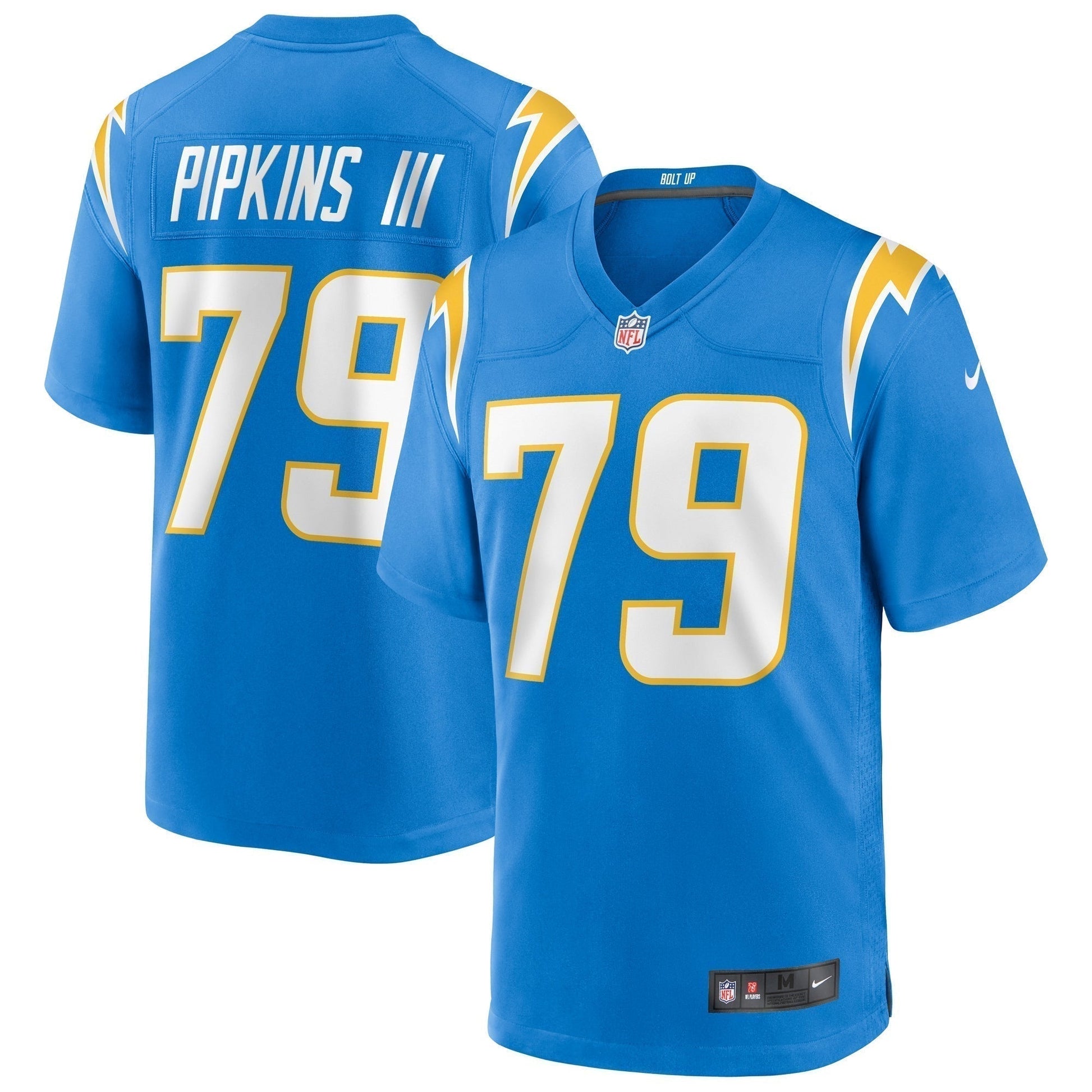 Trey Pipkins III Los Angeles Chargers Game Jersey - Powder Blue football jersey product view 1