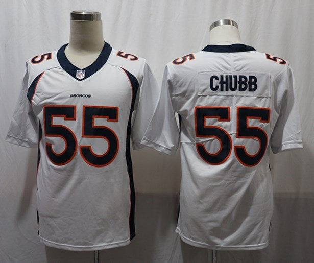 Men's Denver Broncos Bradley Chubb #55 White Game Jersey1 football jersey product view 1