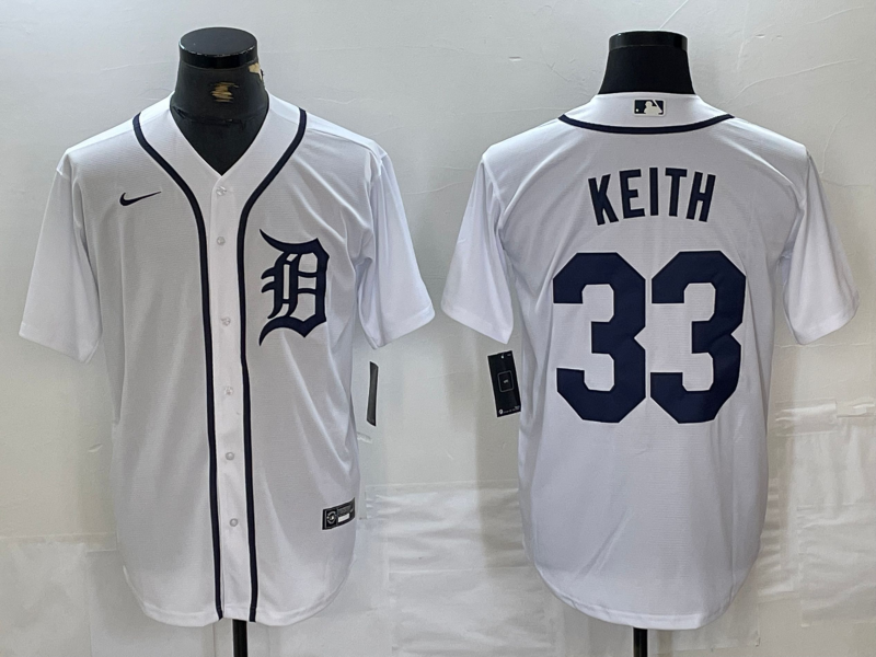 Men's Detroit Tigers Colt Keith #33 White Home Limited Player Jersey baseball jersey product view 1