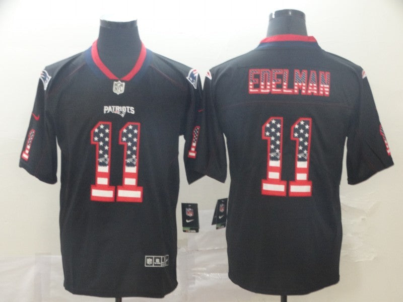 Men's New England Patriots #11 Julian Edelman Black Alternate Game Jersey1 football jersey product view 1