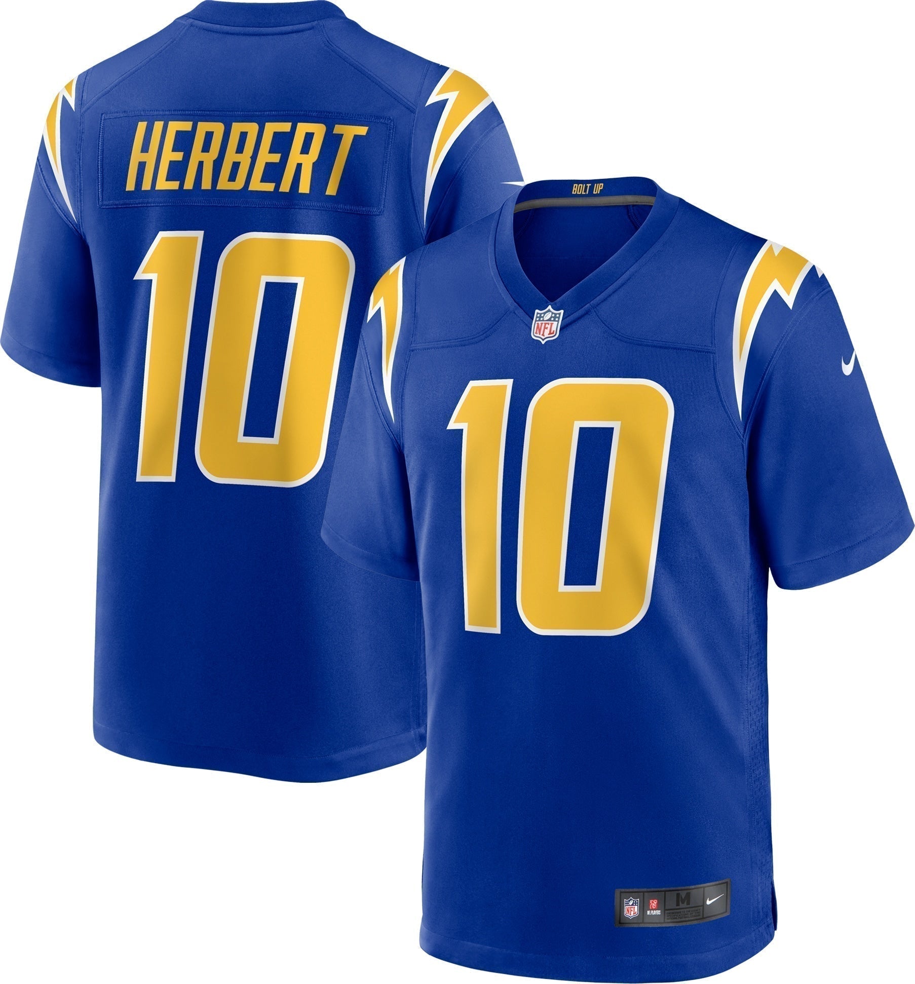 Justin Herbert Los Angeles Chargers 2nd Alternate Game Jersey - Royal football jersey product view 1