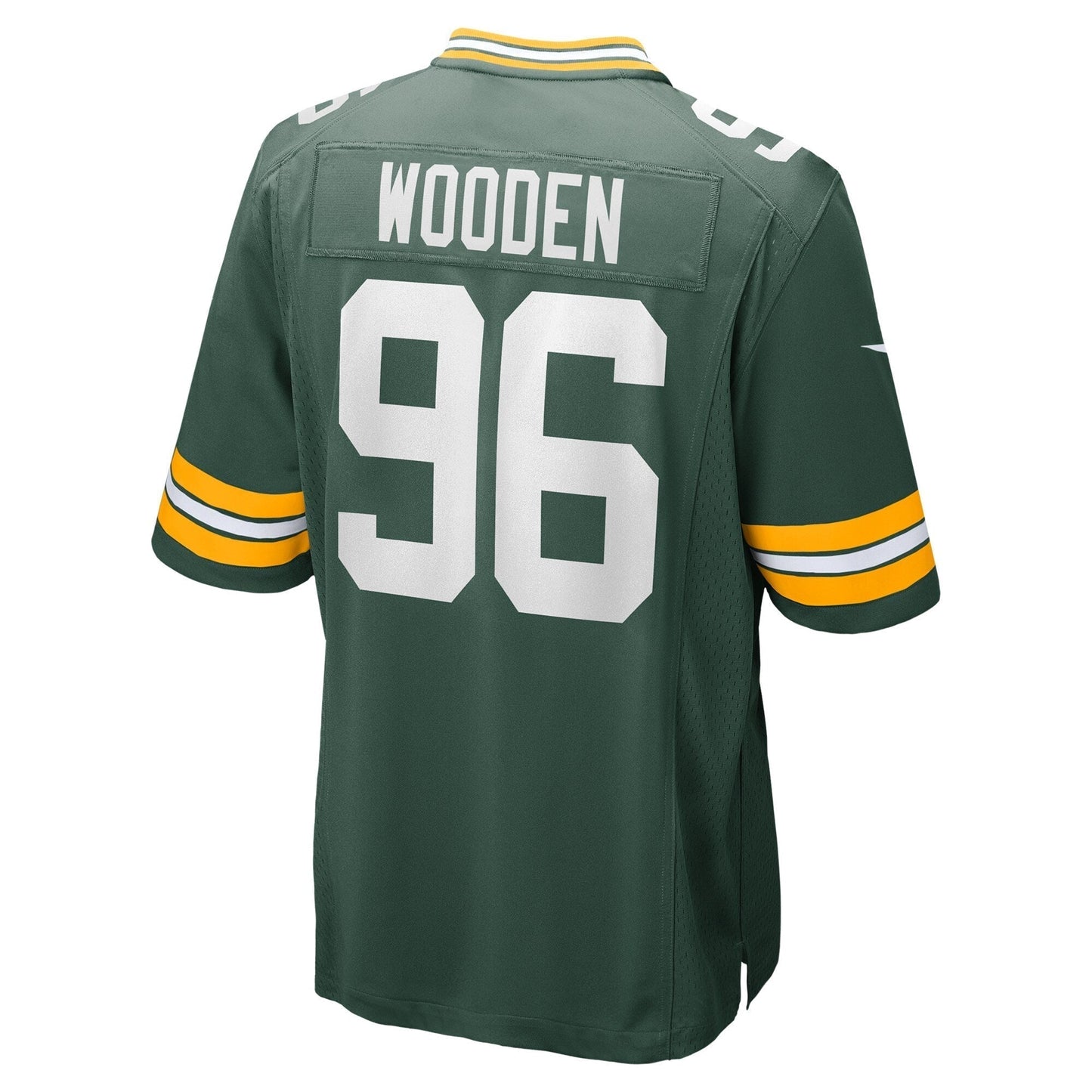 Colby Wooden Green Bay Packers Game Jersey - Green football jersey product view 3