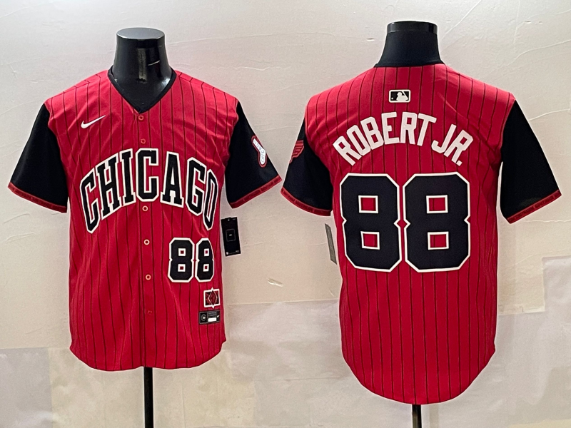 Men's Chicago White Sox Luis Robert Jr. Red/Black 2025 City Connect Limited Player Jersey baseball jersey product view 1