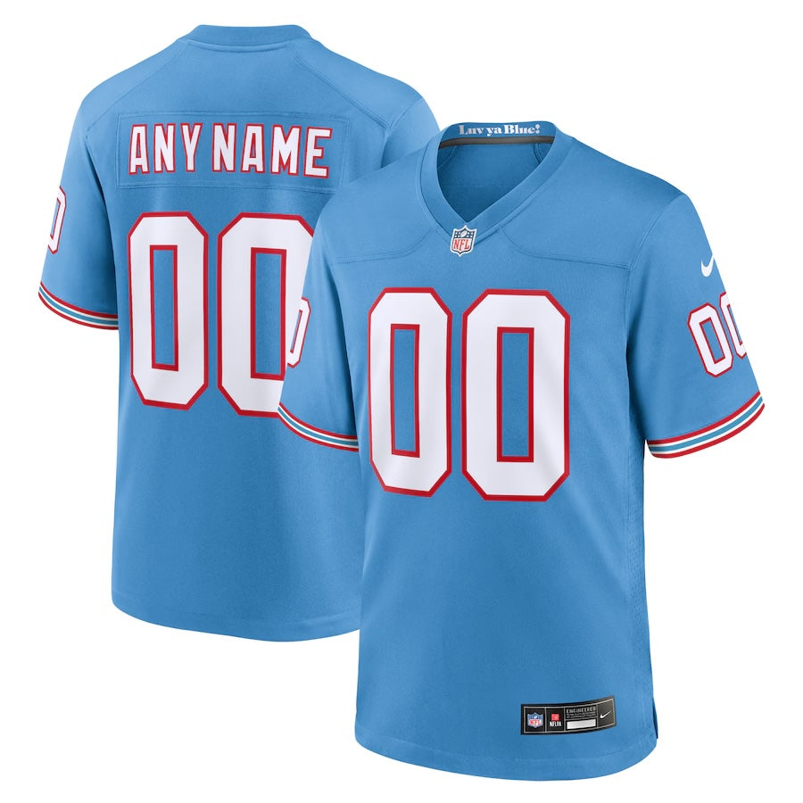Custom Tennessee Titans Jersey football jersey product view 1