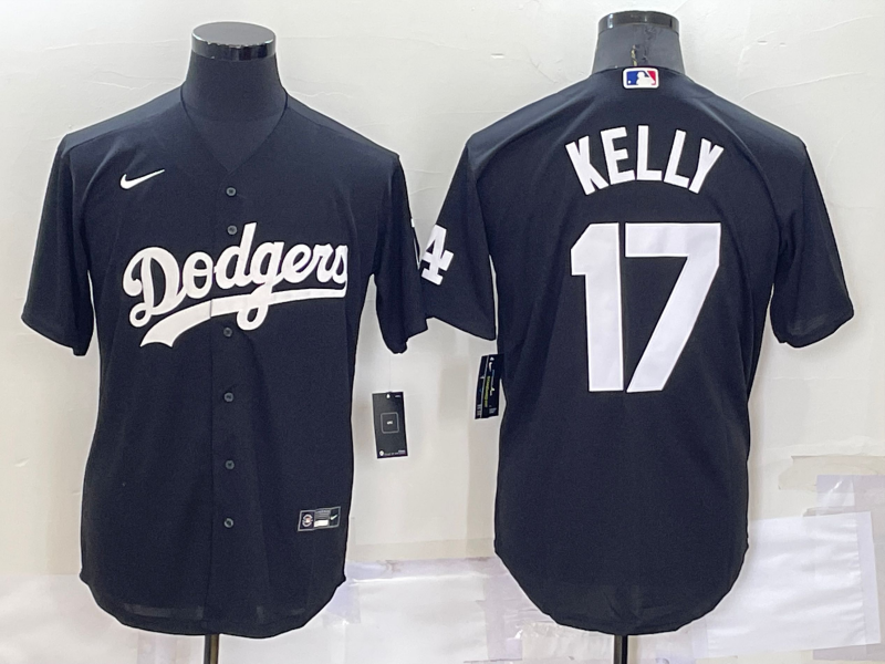Men's Los Angeles Dodgers Joe Kelly Black Replica Baseball Jersey baseball jersey product view 1