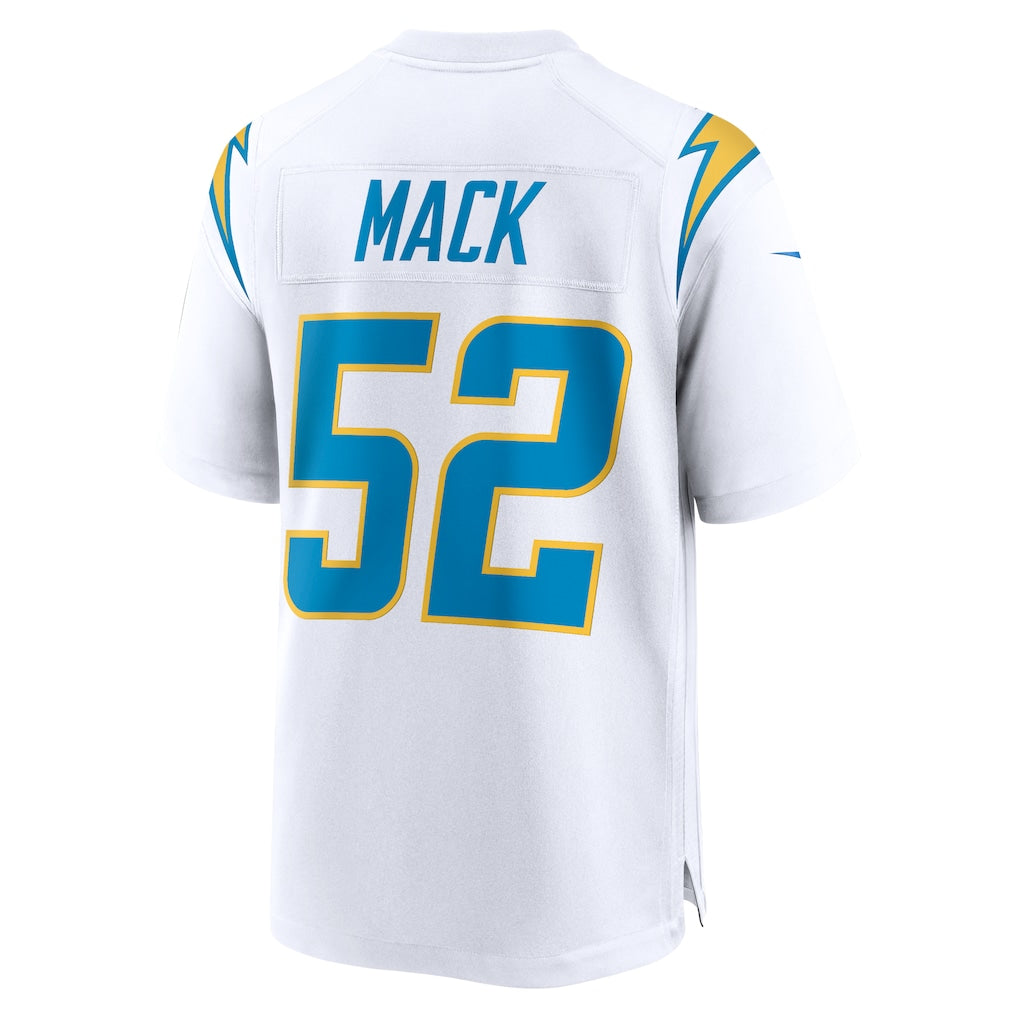 LA.Chargers #52 Khalil Mack White Game Jersey football jersey product view 1