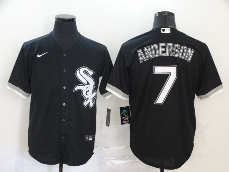Men's Chicago White Sox Tim Anderson Black Replica Baseball Jersey baseball jersey product view 1