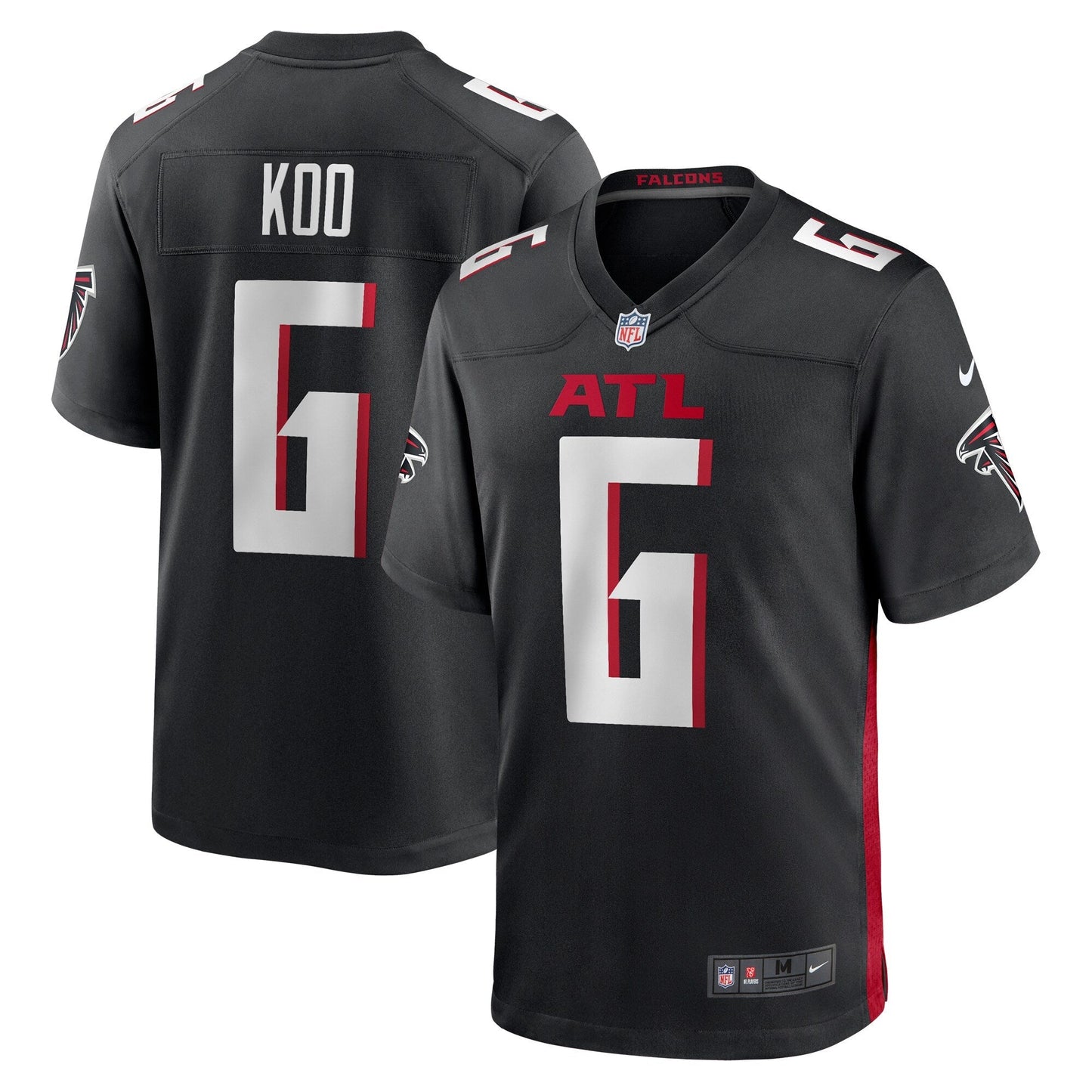 Younghoe Koo Atlanta Falcons Team Game Jersey - Black football jersey product view 1