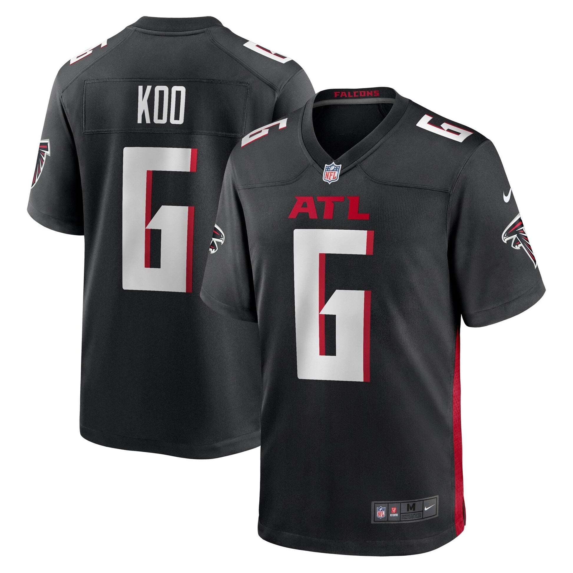 Younghoe Koo Atlanta Falcons Team Game Jersey - Black football jersey product view 1