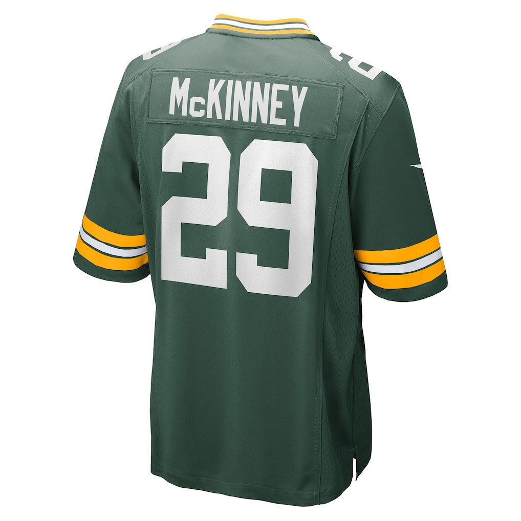 GB. Packers #29 Xavier McKinney Green Team Game Jersey football jersey product view 1