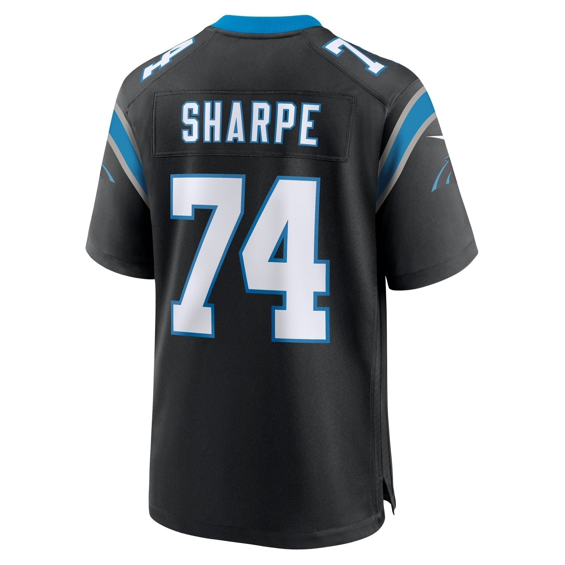 David Sharpe Carolina Panthers Team Game Jersey - Black football jersey product view 3